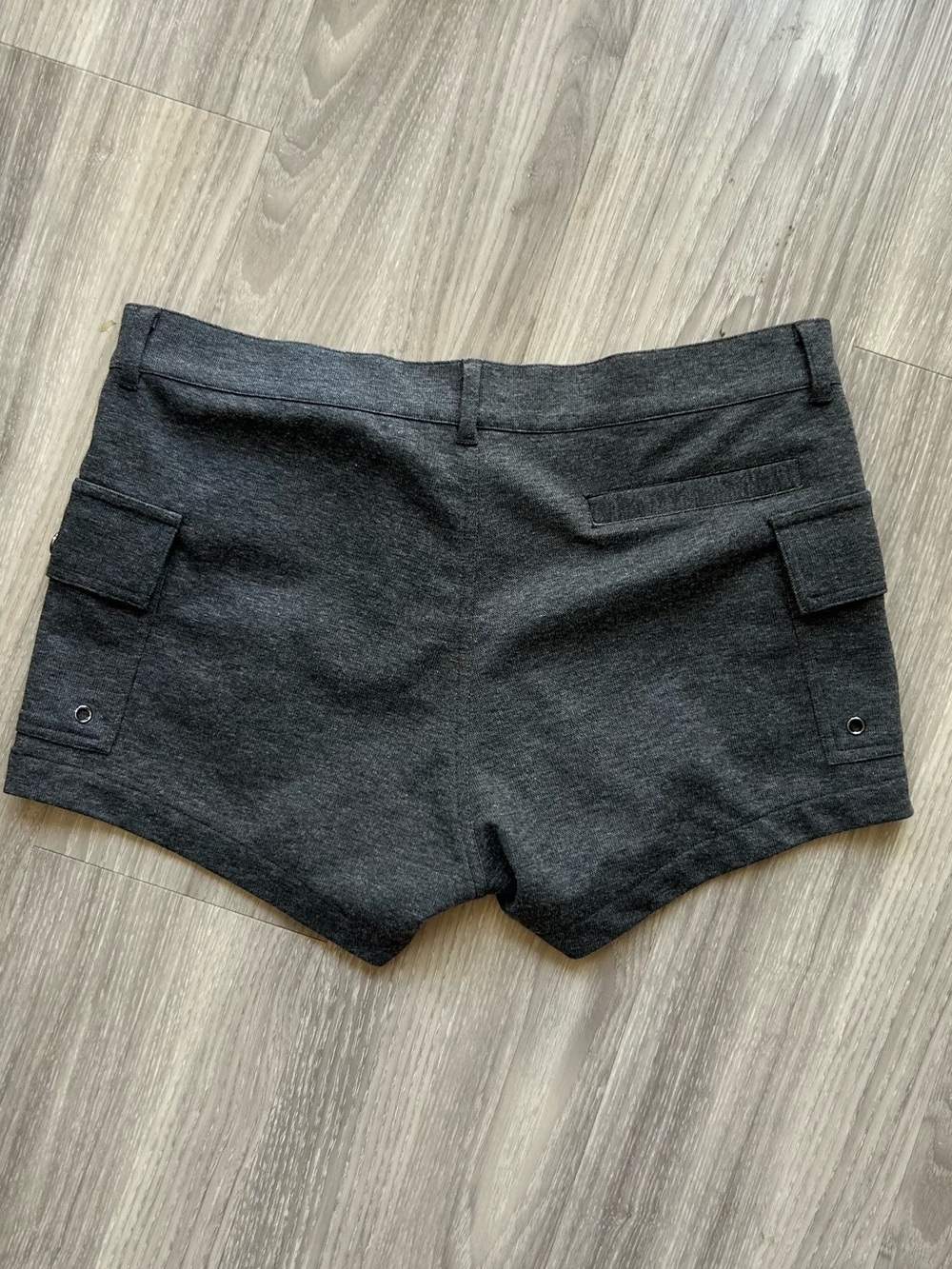 Andrew Christian | 3" Skinny Stretch Cargo Shorts in Charcoal (32" Waist) - Picture 2 of 12